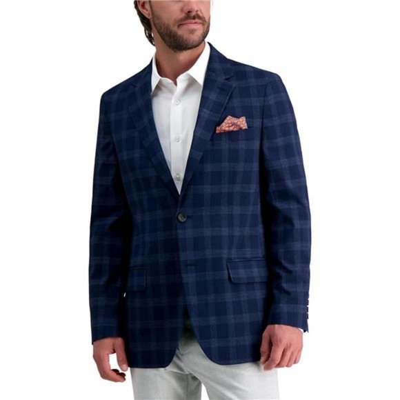Men's Tailored Fit Subtle Print Stretch Sport coat